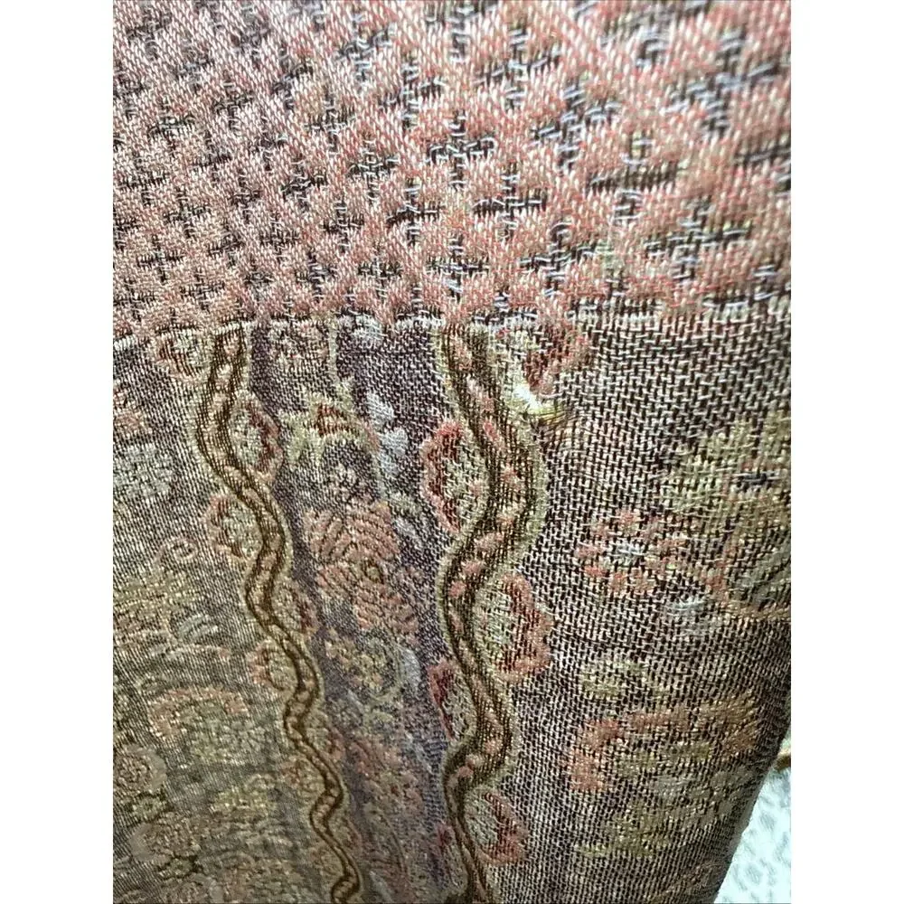 Vintage Signet Wool Woven Throw Wall Hanging Table Runner 80x28 India Floral